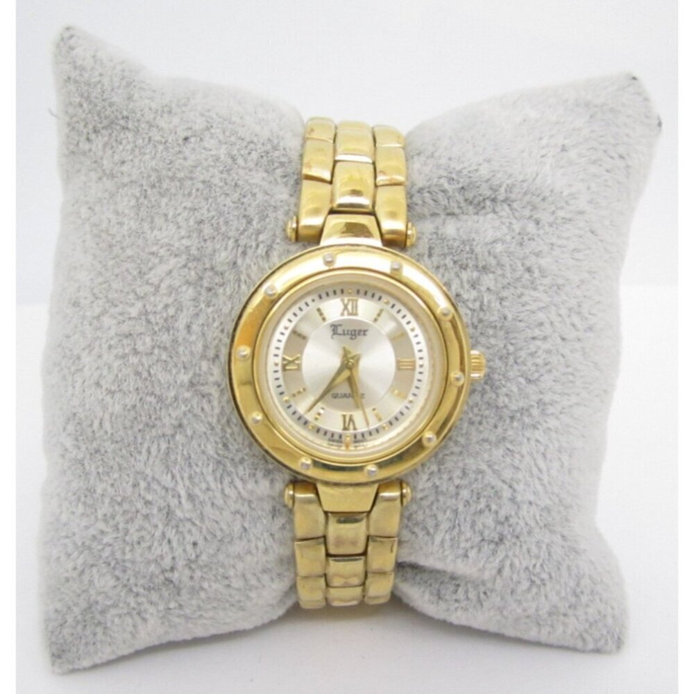 Women Luger Swiss Quartz WR Analog 25mm Round‎ Watch (H662) "New Battery"